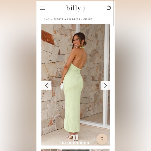 Billy J - Zephyr Maxi Dress - Citrus. size 8 - Picture 3 of 5